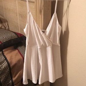 White Strappy Wrap Romper